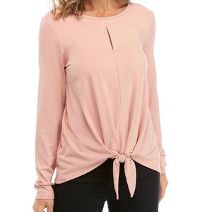 New Directions® Solid Tie Front Top